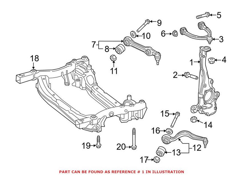 Mercedes Steering Knuckle - Front Driver Left 2053322700